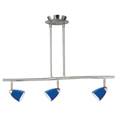 Cal Lighting 3 Lights Serpentine Light 120V Gu-10 50W Each Bulbs Included SL-954-3-BS/BL